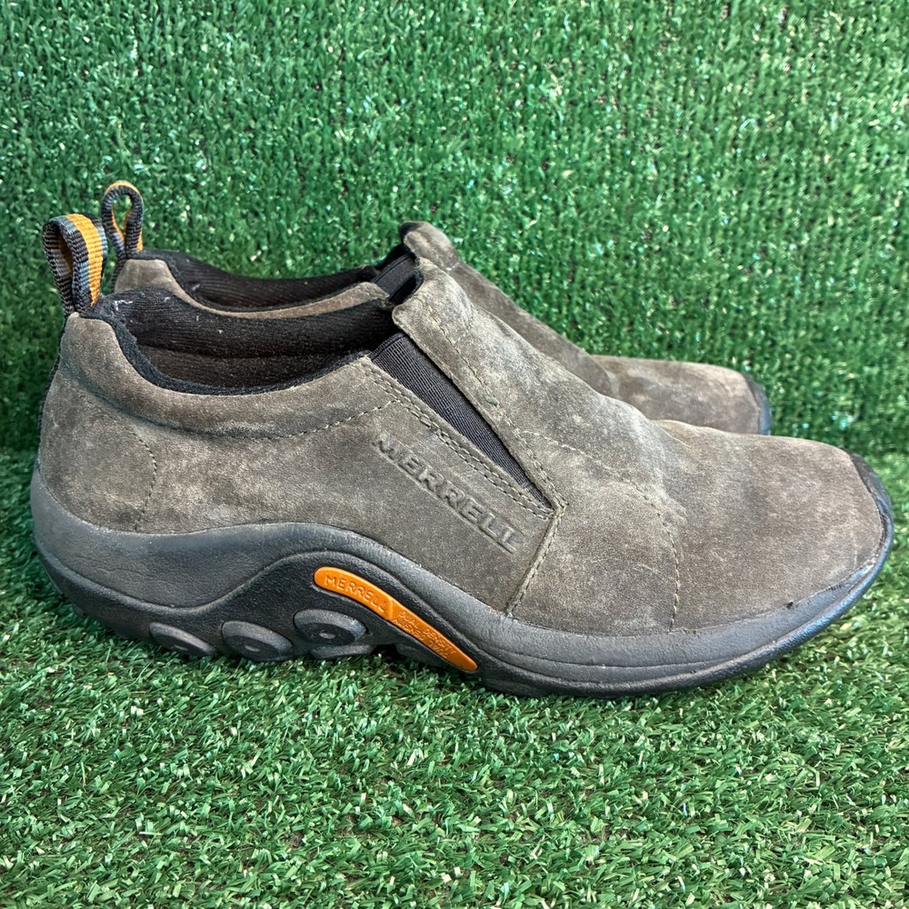 Merrell Jungle Moc Suede Slip On Comfort Outdoor Walking Shoes Gunsmoke Womens 8
